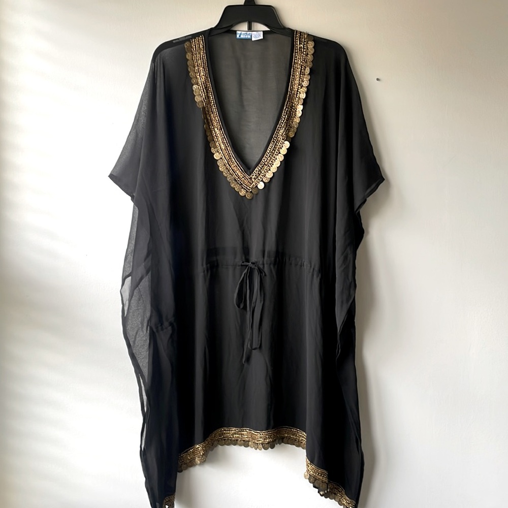 Coverup swimsuit bathing suit black flattering